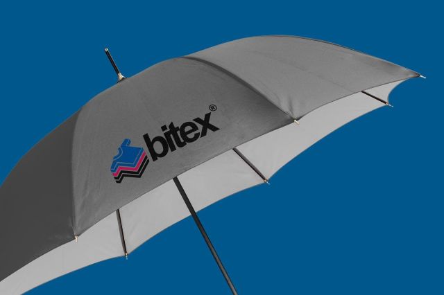 Trocken bleiben!!!Sicherheit vor Regen, mit ihrem Logo!!!! #bitex #bielefeld #druckerei